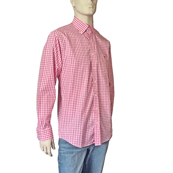 Vineyard Vines Classic Fit Tucker Shirt 100% Cotton Pink Gingham Check NWOT - Picture 3 of 15